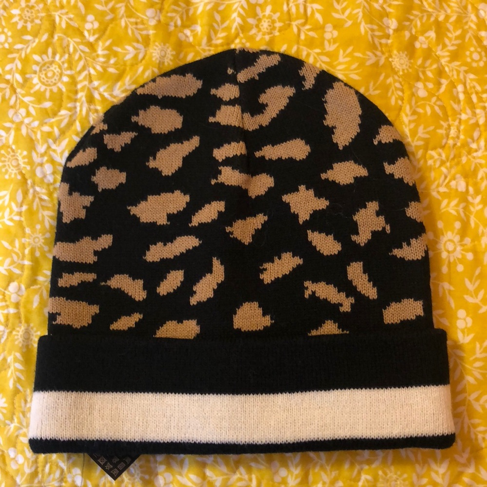 Leopard print beanie
